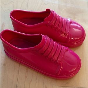 Mini Melissa Pink Jelly sneakers for toddlers size 9 hot pink
